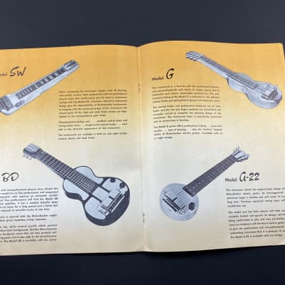 1955 Rickenbacker Catalog Case Candy Brochure Combo 600 and 800 image 5