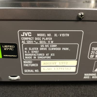 JVC XL-V151 Compact Disc Player image 7