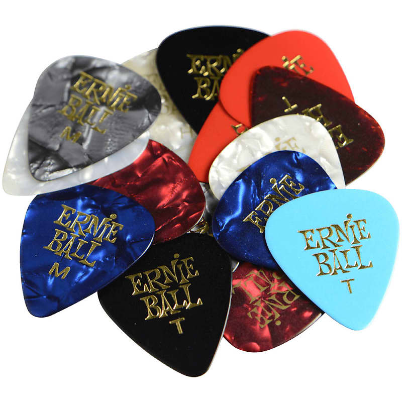Ernie Ball Assorted Celluloid Picks (set of 12) - Heavy image 1