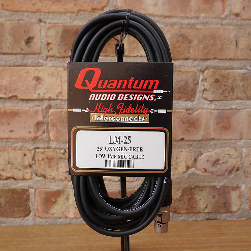 Quantum 25' Black Low Impedance Mic Cable Reverb