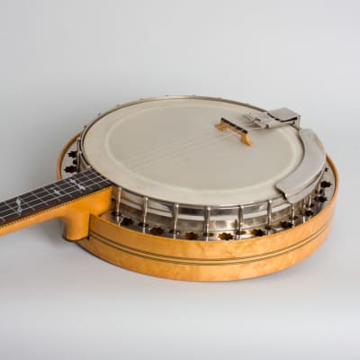 Bruno Royal Artist Style A Tenor Banjo, made by Wm. Lange (1926), original black hard shell case. image 7