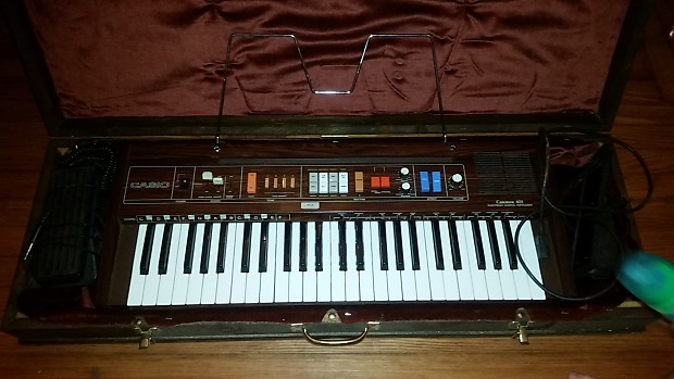 Vintage Casiotone 403 electronic keyboard with custom case, pedals, and more! image 1