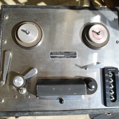 Ampex  300 Tape Recorder Transport & Case 1950's Military Version image 1