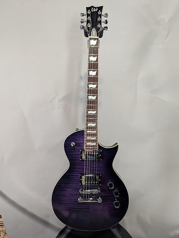 ESP LTD EC-256 FM HH See-Thru Purple Sunburst Electric Guitar image 1