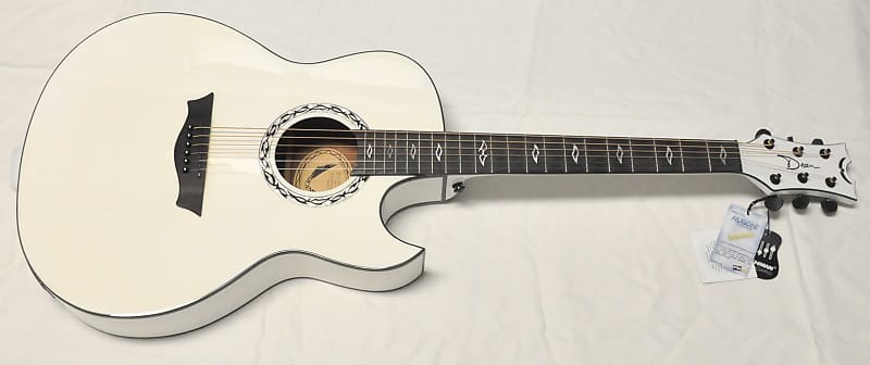 Dean Exhibition Ultra Acoustic / El Guitar Classic White - Fishman USB for  sale online
