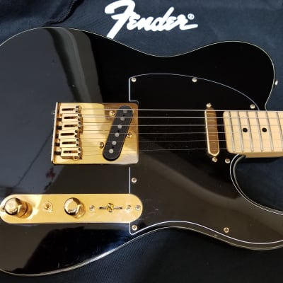 Fender Telecaster Custom Black and Gold Reverb