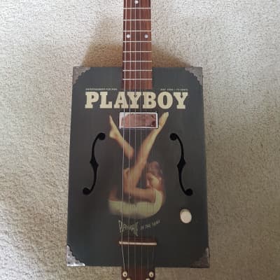 Final PRICE DROP - Daddy Mojo 6-String Cigar Box Guitar – Playboy Series with Hard Case image 1