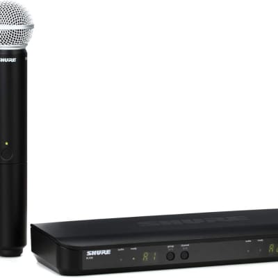 Shure BLX288/SM58 UHF Wireless Microphone System - Perfect for Church, Karaoke, Vocals - 14-Hour Battery Life, 300 ft Range | Includes (2) SM58 Handheld Vocal Mics, Dual Channel Receiver | H11 Band