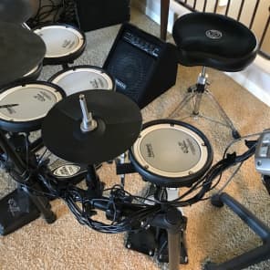 Roland TD-15K Drumset; extra pad & cymbal, pedals,throne, amp  & accessories included,original boxes image 6