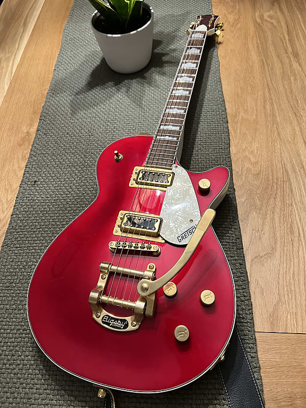 Gretsch Limited Edition Electromatic G5435T Pro Jet Candy Apple Red 2017 2016-2017 - Candy apple red with gold hardware and white gloss back image 1