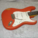 In Stock! Vintage Brand V6MRFR Strat SSS electric guitar Relic Firenza Red