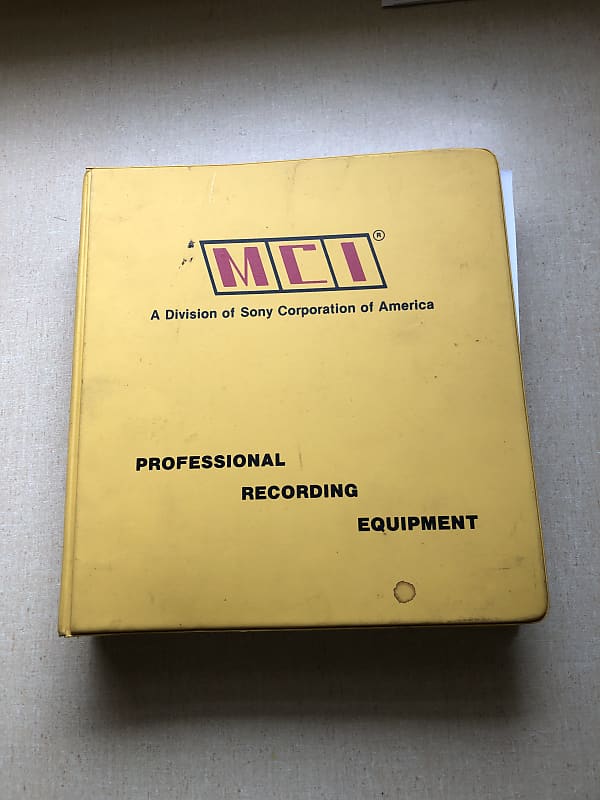 Original/Vintage MCI JH110 Series Manual / Schematics Reverb