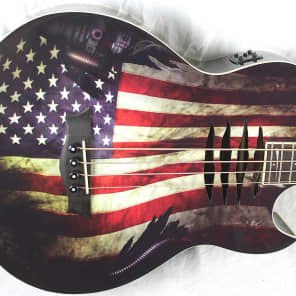 Dean MAKOB GLORY Dave Mustaine Mako B Acoustic-Electric Bass American Flag