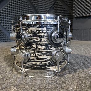 DW  Collector's Series Maple VLT 7x8" Rack Tom in Black Oyster Glass Finish W/Protection Racket Bag image 4