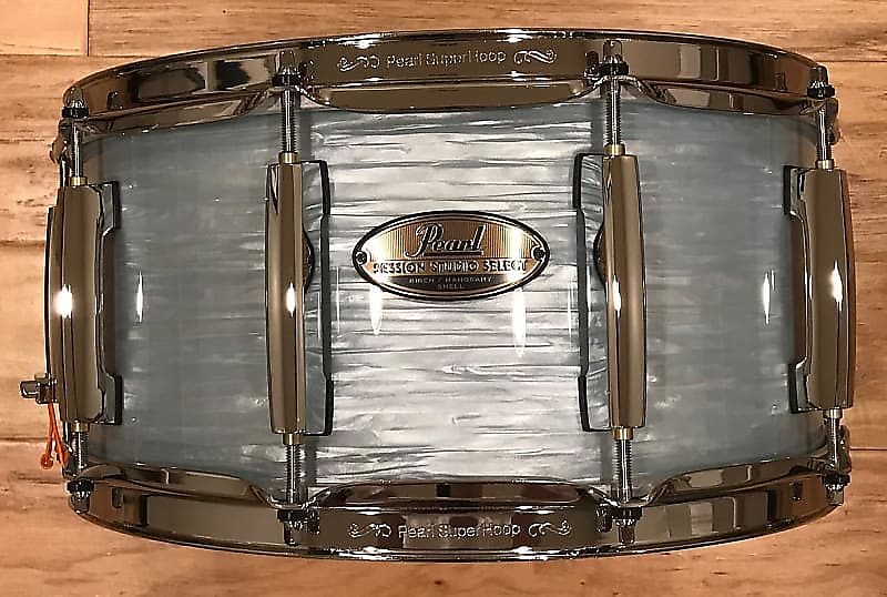 Pearl STS1465S/C414 Session Studio Select 6.5x14" Snare Drum in Ice Blue Oyster *IN STOCK* image 1