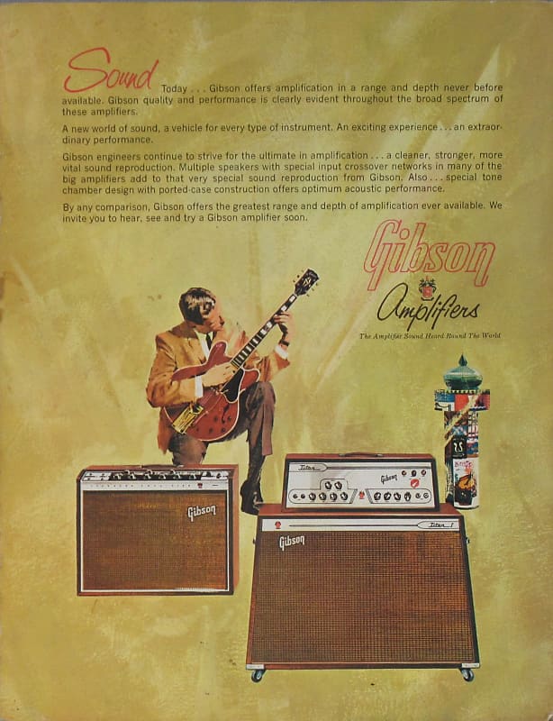 Gibson Amplifier Catalogue 1965 Reverb UK