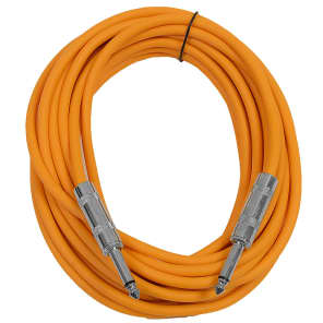 SEISMIC AUDIO New 6 PACK Orange 1/4" TS 25' Patch Cables - Guitar - Instrument image 2