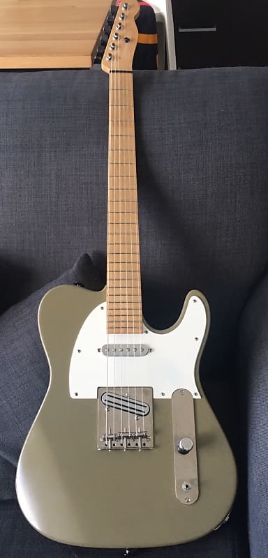 Warmoth 7/8 Telecaster w/titanium parts, dimarzio pickups light weight  satin military green