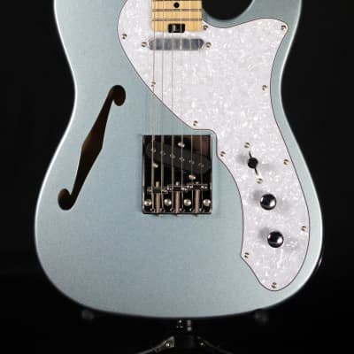 Aria Pro II TEG-TL Thinline Electric Guitar (Various Finishes)-Metallic Ice Blue image 11