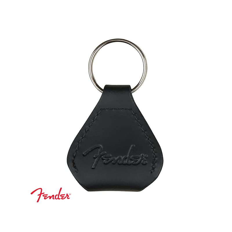 Fender Leather Pick Holder Keychain Reverb