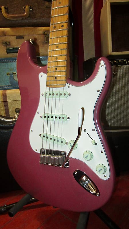 1994 Fender American Standard Stratocaster Burgundy Mist w/ Matching Headstock image 1