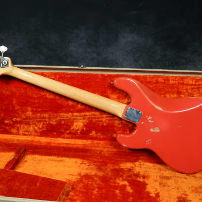 1964 Fender Precision Bass - Fiesta Red - OHSC image 4
