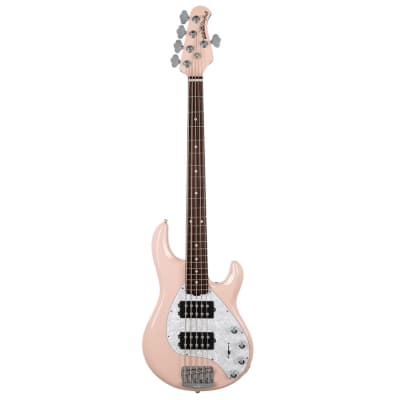 Ernie Ball Music Man Stingray Special 5 HH Bass Guitar w/ Case - Pueblo Pink image 2