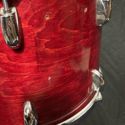 Gretsch - 14x10" Tom, Stop Sign Badge, with RIMS Mount 1970's - Red Rosewood image 9