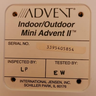 Advent Mini Advent II Indoor/Outdoor Speakers- White image 12