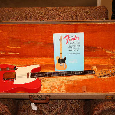 1960 Fender Slab Board Telecaster Rare Duco Red Lefty image 4