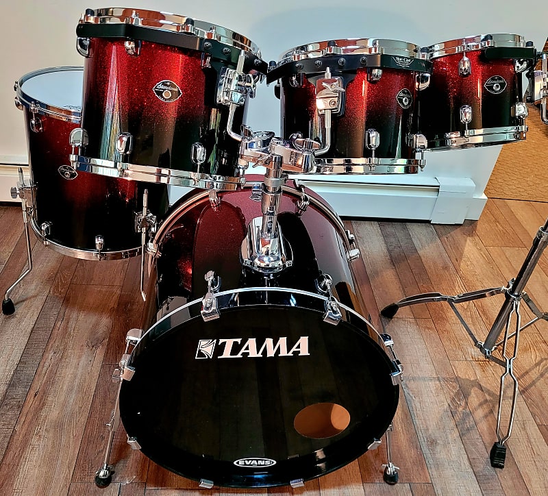 Tama Starclassic Performer Red sparkle lacquer fade with | Reverb