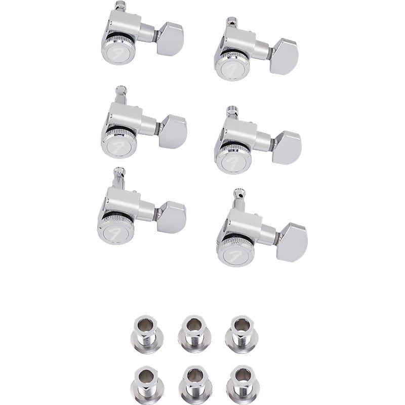 Fender Locking Stratocaster/Telecaster Staggered Tuning Machines, Polished Chrome image 1