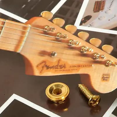 Fender Vintage Series Telecaster Stratocaster Gold Plated Round String Guide, 0053682000 image 1