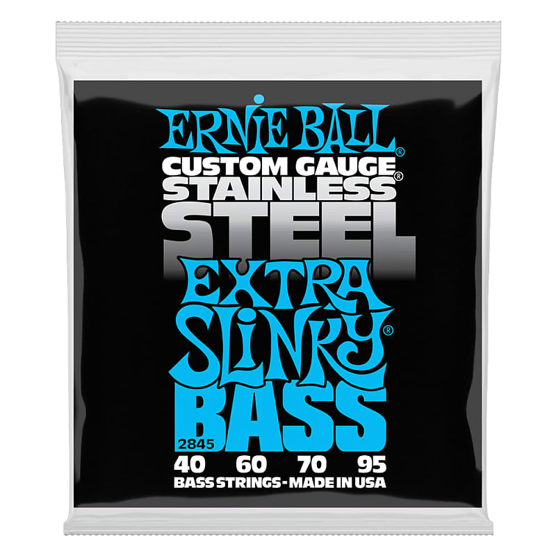 Ernie Ball Extra Slinky Stainless Steel Electric Bass Strings Reverb