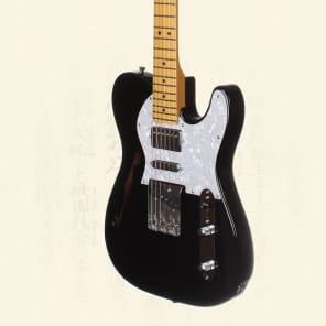 Fender Japan Limited Telecaster Thinline Ssh Electric Guitar - Black Tn-Spl Blk image 14