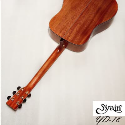 S.Yairi YD-18 All Solid Sitka Spruce & Mahogany acoustic guitar Dreadnaught ( in Vintage gloss) image 4