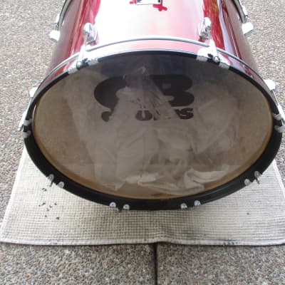 CB 700 22 Round X 16 Bass Drum, Wine Red, Hardwood Shell - Clean Condition! image 8