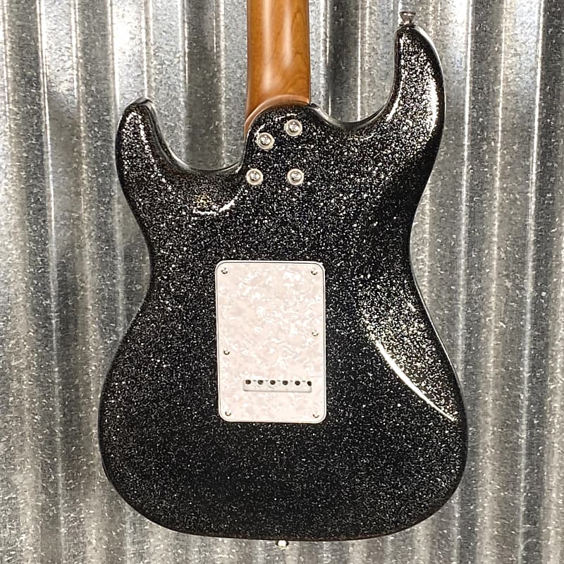 Jet JS500BLS HH Strat Style Guitar Bound Black Sparkle #0010