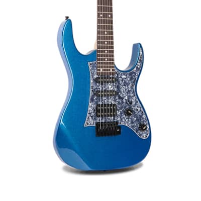 Electric Guitar 24 Fret full size Blue Premium PPE797 image 2