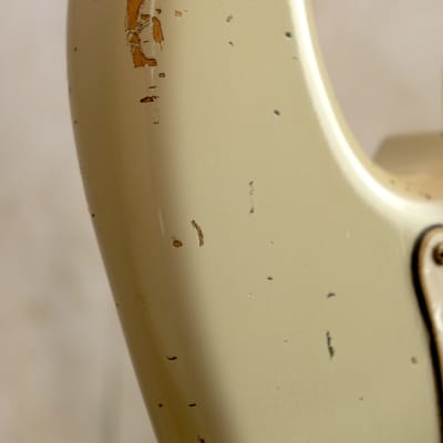 Alnus Bass Luthier made Precision Bass - Aged Olympic White image 7