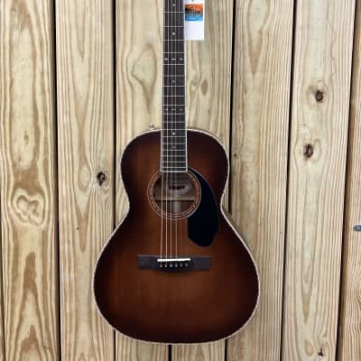 Fender Paramount PS-220E Parlor Acoustic Electric Guitar 2022 - Present - Aged Cognac Burst With Hard Shell Case FREE WRANGLER DENIM STRAP image 1