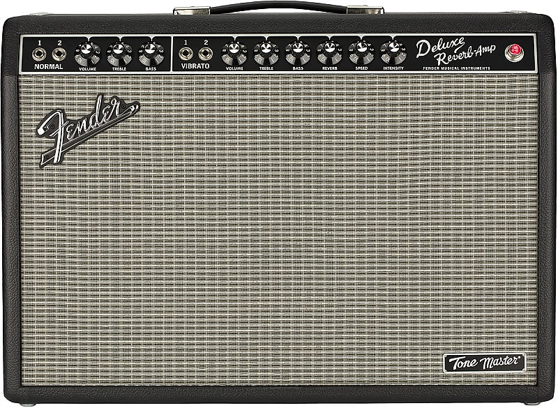 Fender Tone Master Deluxe Reverb 100W 1X12 Guitar Combo Amp Black image 1