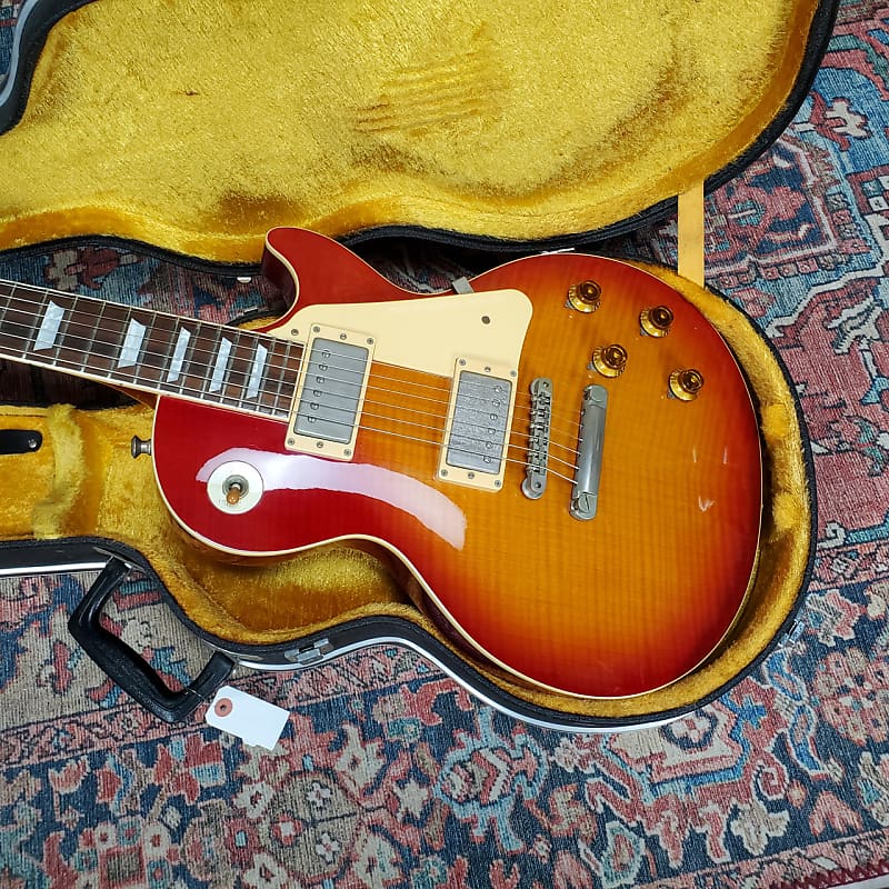 1980's Burny Les Paul RLG-60 '59 Spec Flame Top | Reverb