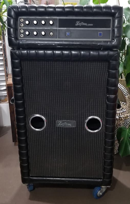 Kustom M250 Bass/Guitar Head and Cab 1970s USA Tuck Reverb Canada