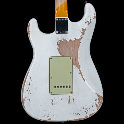 Fender Custom Shop Alley Cat Stratocaster Heavy Relic HSS RW Vintage Trem Olympic White image 5