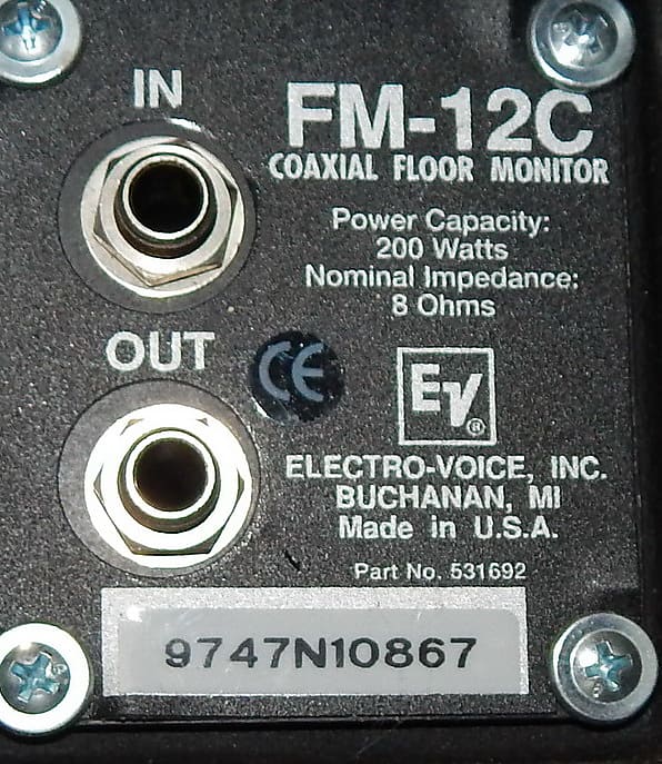 Electro-Voice FM-12C vintage floor monitors set of 2 by Electro-Voice FM-12C vintage floor monitors set of 2 by