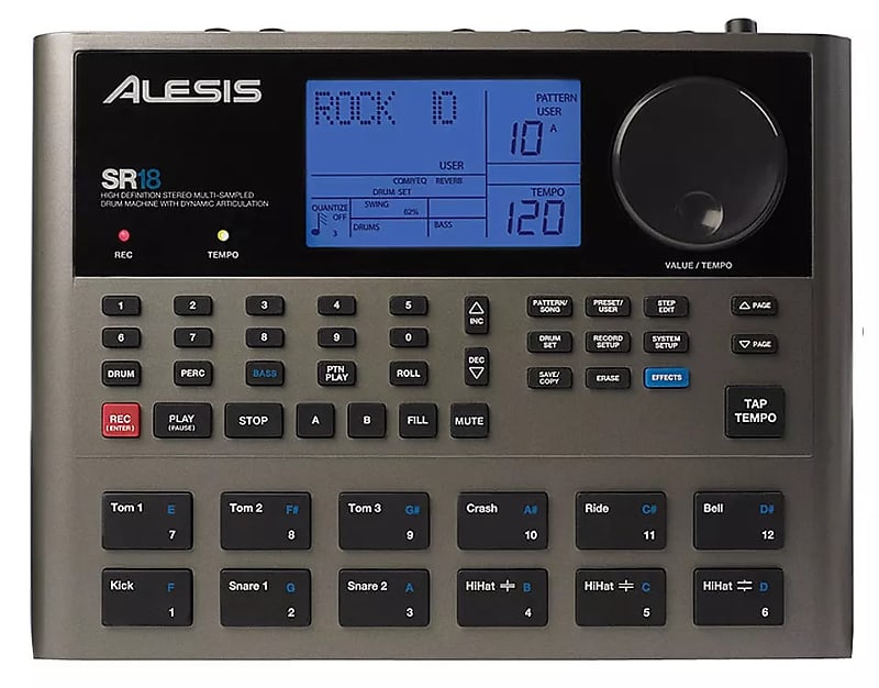 Alesis High-Definition Stereo Drum Machine SR-18 image 1