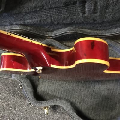 GTX Semi-hollow Copy of gibson es-335 electric Wine red with hard case in excellent condition image 9