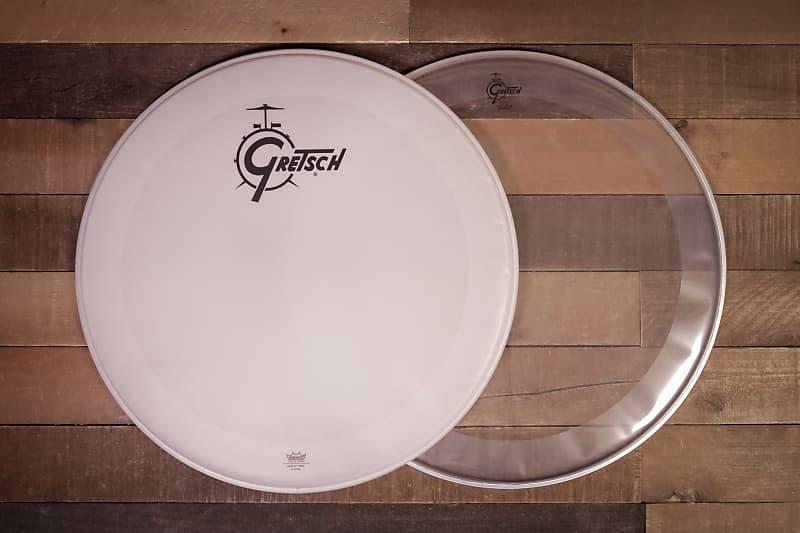 Gretsch 22" Factory Kick Drum Head Set, Batter & Reso New Reverb