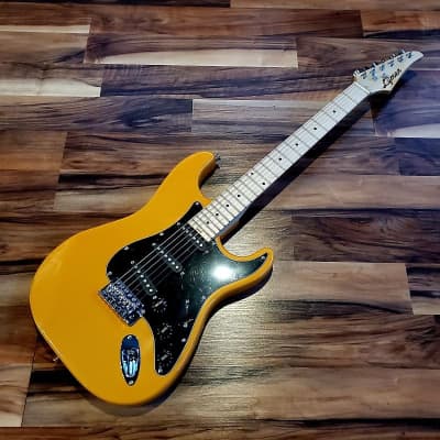 Lyman LS-150 Butterscotch Blonde S-Style Electric Guitar image 1
